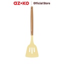 AZKO Kris Spatula Turner Slotted Silikon - Krem Beige Sendok Penggoreng Dengan Lubang Sepatula Sutil Pengangkat Dan Pembalik Cook Utensil Peralatan Masak
