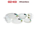 AZKO Delicia Set 20 Pcs Metrics Perlengkapan Makan Dinner Set Plate Aesthetic Eating Utensils Peralatan Makan Set Piring Gelas Mangkok