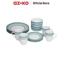 AZKO Delicia Set 16 Pcs Radiant Perlengkapan Makan Premium Dinner Set Plate Aesthetic Eating Utensils Peralatan Makan Set Piring Gelas Mangkok