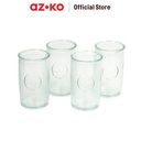 AZKO Delicia 450 ml Set 4 Pcs Gravar Gelas Highball Cup Gelas Beling Wadah Minuman Peralatan Minum Food Grade Drinkware