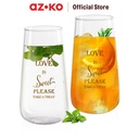 AZKO Delicia 500 ml Set 2 Pcs Goldie Gelas Hi-Stemless Borosilikat Cup Wadah Minuman Peralatan Minum Food Grade Drinkware
