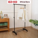 AZKO Stora 86.5X40X95.5-171.5 cm Gantungan Pakaian - Hitam Stand Hanger Gantungan Baju Berdiri Clothes Organizer Standing Clothing Rack