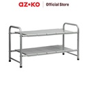 AZKO Stora Rak Wastafel Expandable - Abu-Abu Sink Rack Tempat Peralatan Mandi Perlengkapan Dapur Dan Kamar Mandi Rak Pengering Alat Makan