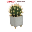 AZKO Arthome 18 cm Tanaman Artifisial Kaktus - Hijau Tumbuhan Tanaman BuatanDekorasi Plant SintetisPajangan Rumah SerbagunaHiasan Properti Foto