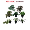 AZKO Arthome 20 cm Tanaman Artifisial Greenary Dengan Pot - Hijau Tumbuhan Tanaman Buatan Dekorasi Plant Sintetis Pajangan Rumah Serbaguna Hiasan Properti Foto