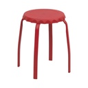 AZKO Soleil Soda Bangku Metal PP Multipurpose Stool Bangku Makan Cafe Restoran Tempat Duduk Serbaguna Furniture Interior Rumah - Merah
