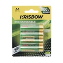 AZKO Krisbow Baterai Rechargeable Aa Batre Isi Ulang Peralatan Elektronik Battery Rechargeable - 2500 mAh