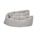 AZKO Passport Bantal Leher Travel Infinity Style Cushion Travel Bantal Mobil Car Pillow Sandaran Kepala - Abu-abu