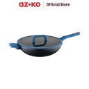 AZKO Kris 32 cm Superb Wajan Penggorengan Wok - Biru/Hitam