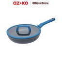 AZKO Kris 26 cm Superb Wajan Penggorengan Dengan Tutup - Biru/Hitam