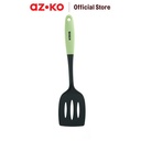 AZKO Kris Spatula Turner Slotted Solid Nylon Tpr - Hijau