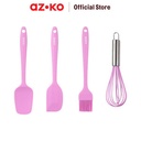 AZKO Kris Set 4 Pcs Alat Masak Kue - Ungu Muda