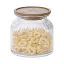 AZKO Kris Liberica Stoples Kaca Food Canister Jar Tempat Simpan Snack Dan Permen Setoples Toples Beling Serbaguna Perlengkapan Dapur Wadah Makanan - 0.65