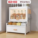 AZKO Stora Kabinet Dapur 2 Tingkat - Putih Blanc