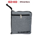 AZKO Passport Stacy Tas Duffle Lipat - Abu-Abu