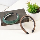 AZKO Ataru Bando Thick Knit Braid Headband Headband Aksesoris Rambut Bandana Wanita Women Accessories Hiasan Kepala - Cokelat
