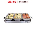 AZKO Kris Penghangat Makanan 3 Pan Stainless Steel
