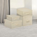 AZKO Stora Kotak Penyimpanan Pakaian Lipat Dengan Tutup Wadah Kotak Simpan Serbaguna Foldable Storage Box Dengan Handle Boks Organizer - S, B