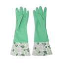 AZKO Proclean Sarung Tangan Dapur Printed Cuff Rubber Cleaning Hand Gloves Cleaning Tools Pelindung Tangan Kebersihan Elastis Reusable Anti Slip Gloves - Hijau
