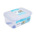 AZKO Smash 1 ltr Kotak Makan Lunch Box Leak Proof Lunch Box Food Grade Food Box Dengan Clip Kotak Bekal Makan Bpa Free Wadah Makanan - Biru