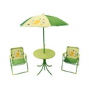 AZKO Soleil Patio Set Kursi Dan Meja Teras Anak Dengan Payung Balcony Table Kids Chair Furniture Outdoor Serbaguna Furnitur Rumah Tempat Duduk Kursi Halaman - Hijau