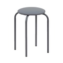 AZKO Soleil Bangku Metal Stool Padded Pu Multipurpose Stool Bangku Makan Cafe Restoran Tempat Duduk Serbaguna Furinture Interior Rumah - Abu-abu