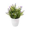 AZKO Arthome Bunga Artifisial Grass Star Potted  - Putih