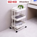 AZKO Stora 46x34x76 Cm Rak Troli 3 Tingkat - Putih