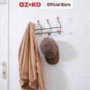 AZKO Stora 45x16x8 Cm Gantungan Pakaian Dinding 5 Kait - Hitam