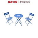 AZKO Soleil Lucia Bistro Set Kursi & Meja Lipat Teras - Biru