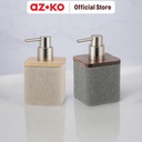 AZKO Stora 8.1x8.1x14.2Cm Dispenser Sabun Cair Pump Polyresin Beige