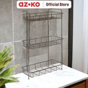 AZKO Stora Rak Kamar Mandi Chrome 3 Tingkat - Hitam