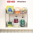 AZKO Stora Rak Kamar Mandi Chrome 2 Tingkat - Hitam