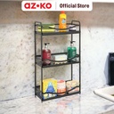 AZKO Stora Rak Kamar Mandi Aluminium 3 Tingkat - Hitam
