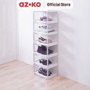 AZKO Stora Rak Sepatu Lipat 6 Tingkat Dengan Lampu Led
