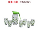 AZKO Kris Set 7 Pcs Teko Kaca Dengan Tutup