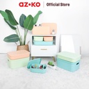 AZKO Stora 36.5x26x16 Cm Kotak Penyimpanan Dengan Tutup - Hijau