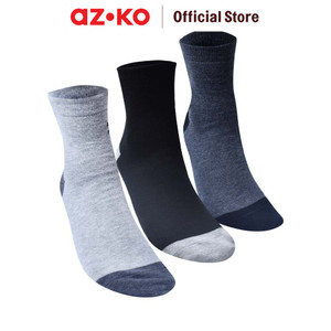 AZKO Alph Set 3 Pasang Kaus Kaki Pria Value Quarter V2