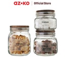AZKO Kris Set 3 Pcs Stoples Kaca Dengan Tutup Kayu