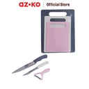 AZKO Kris Set 6 Pcs Pisau Dapur Dengan Talenan - Ungu Lavender