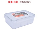 AZKO Kris 1.1 ltr Wadah Makanan 3 Sekat Rectangular