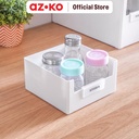 AZKO Stora 14X14X7.5 Cm Kotak Penyimpanan Serbaguna Short - Putih