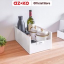 AZKO Stora 35X21X15 Cm Kotak Penyimpanan Serbaguna - Putih