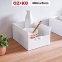 AZKO Stora 28X21X15 Cm Kotak Penyimpanan Serbaguna - Putih