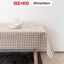 AZKO Forhom 145x240 Cm Taplak Meja Gingham - Cokelat