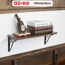 AZKO Masterspace 90x40x1.8 Cm Rak Dinding Kayu - Cokelat Oak