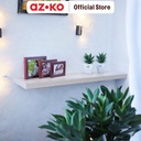 AZKO Stora 90 cm Rak Dinding Dekorasi - Cokelat Oak