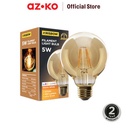 AZKO Eglare Bohlam Led Fillamen Globe 5 Watt G80 E27 - Warm White