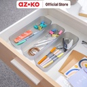 AZKO Stora 26x8.5x4.5 Cm Set 3 Pcs Organizer Laci - Abu-Abu