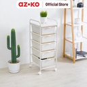 AZKO Stora Rak Penyimpanan Dengan 5 Tray Plastik - Putih